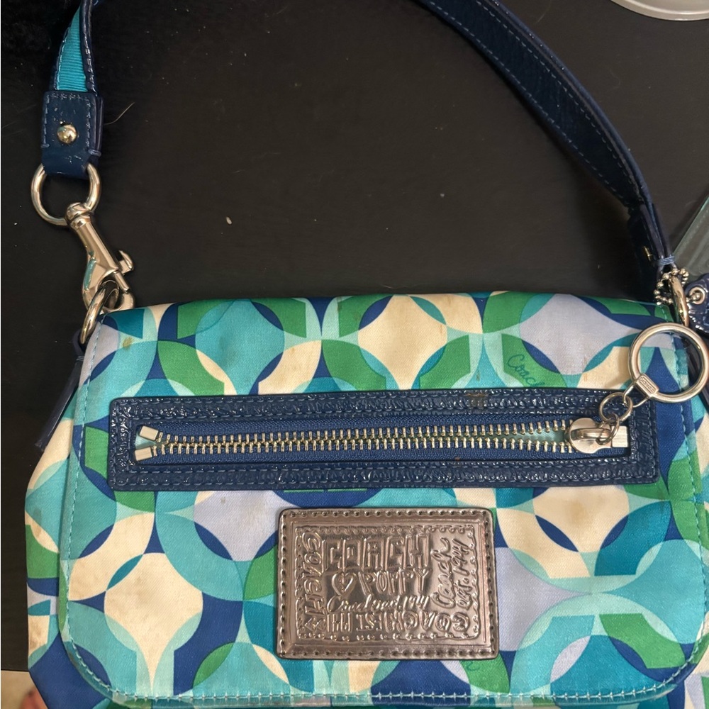 Coach Multicolor Geometric Shoulder Bag